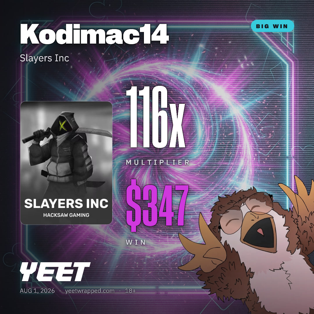 Kodimac14 hit 115.6x on Slayers Inc