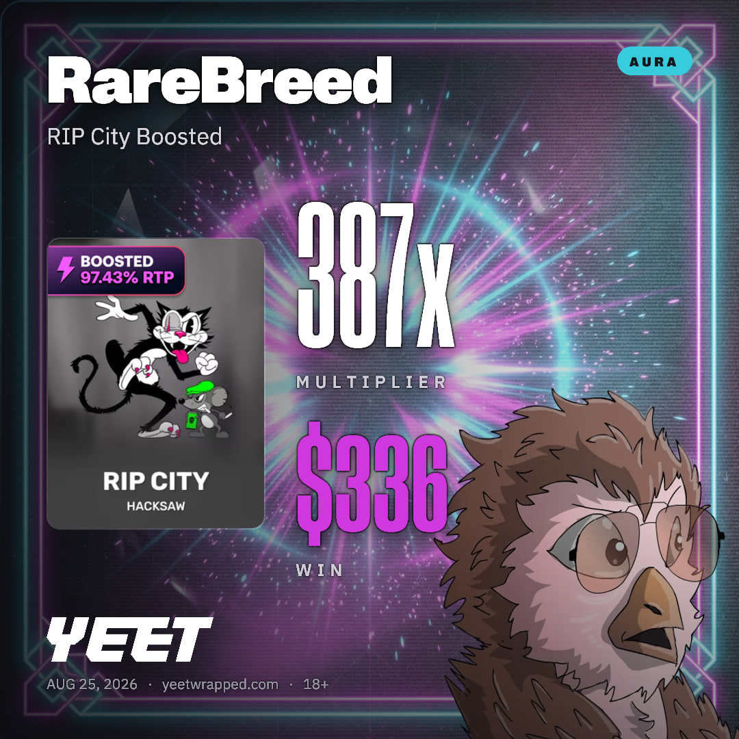 RareBreed hit 387.4x on RIP City Boosted