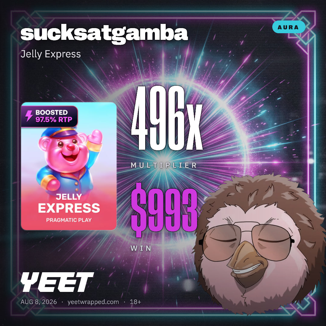 sucksatgamba hit 496.4x on Jelly Express