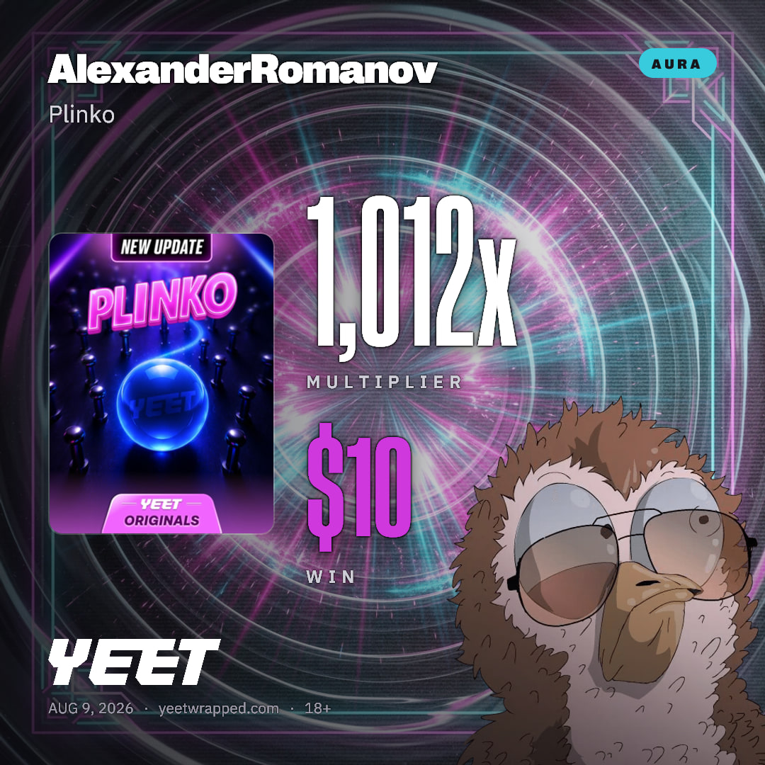 AlexanderRomanov hit 1,012x on Plinko