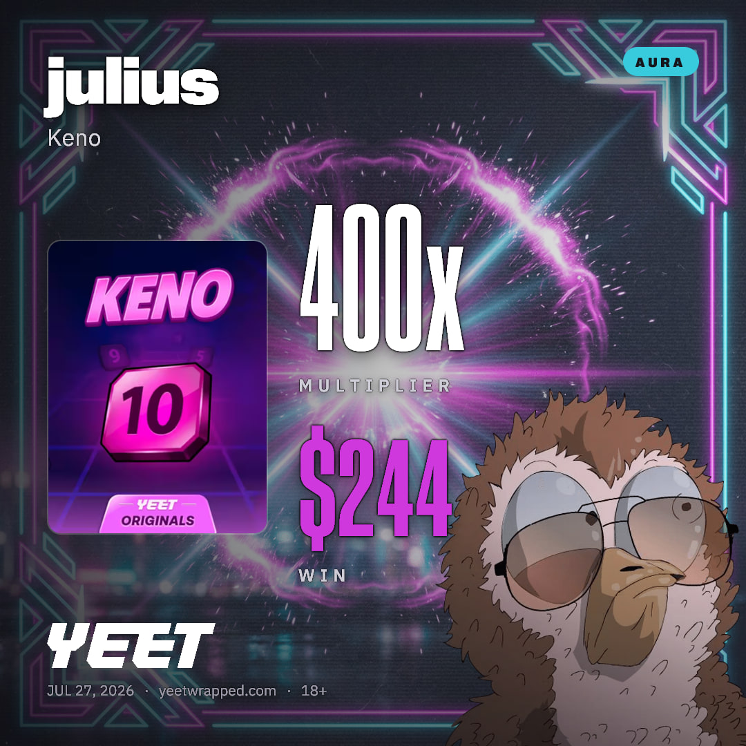 julius hit 400x on Keno