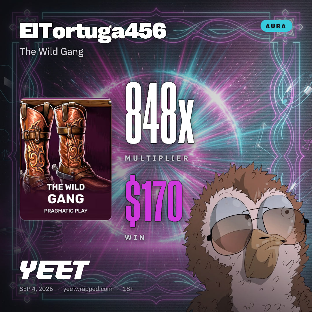ElTortuga456 hit 847.6x on The Wild Gang