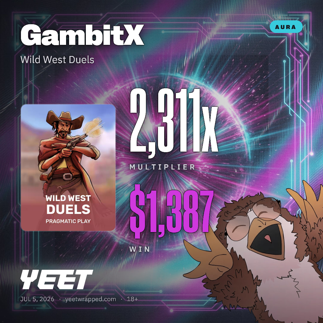 GambitX hit 2,311x on Wild West Duels