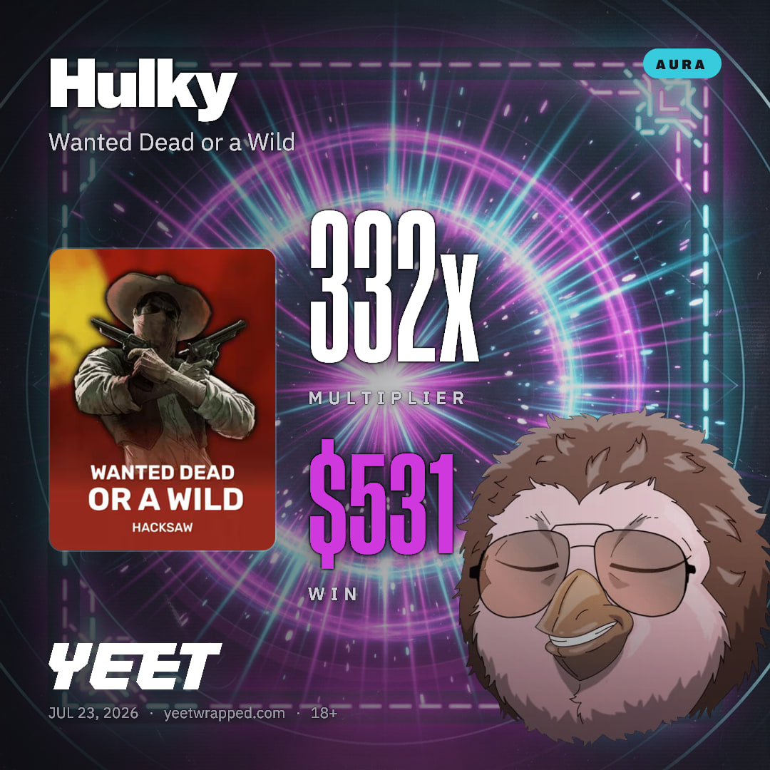 Hulky hit 332x on Wanted Dead or a Wild