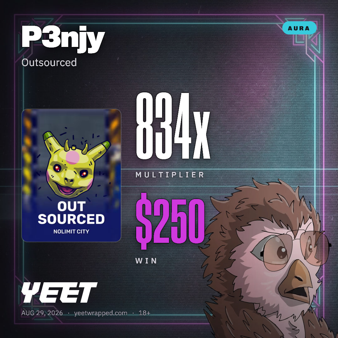 P3njy hit 834.2x on Outsourced