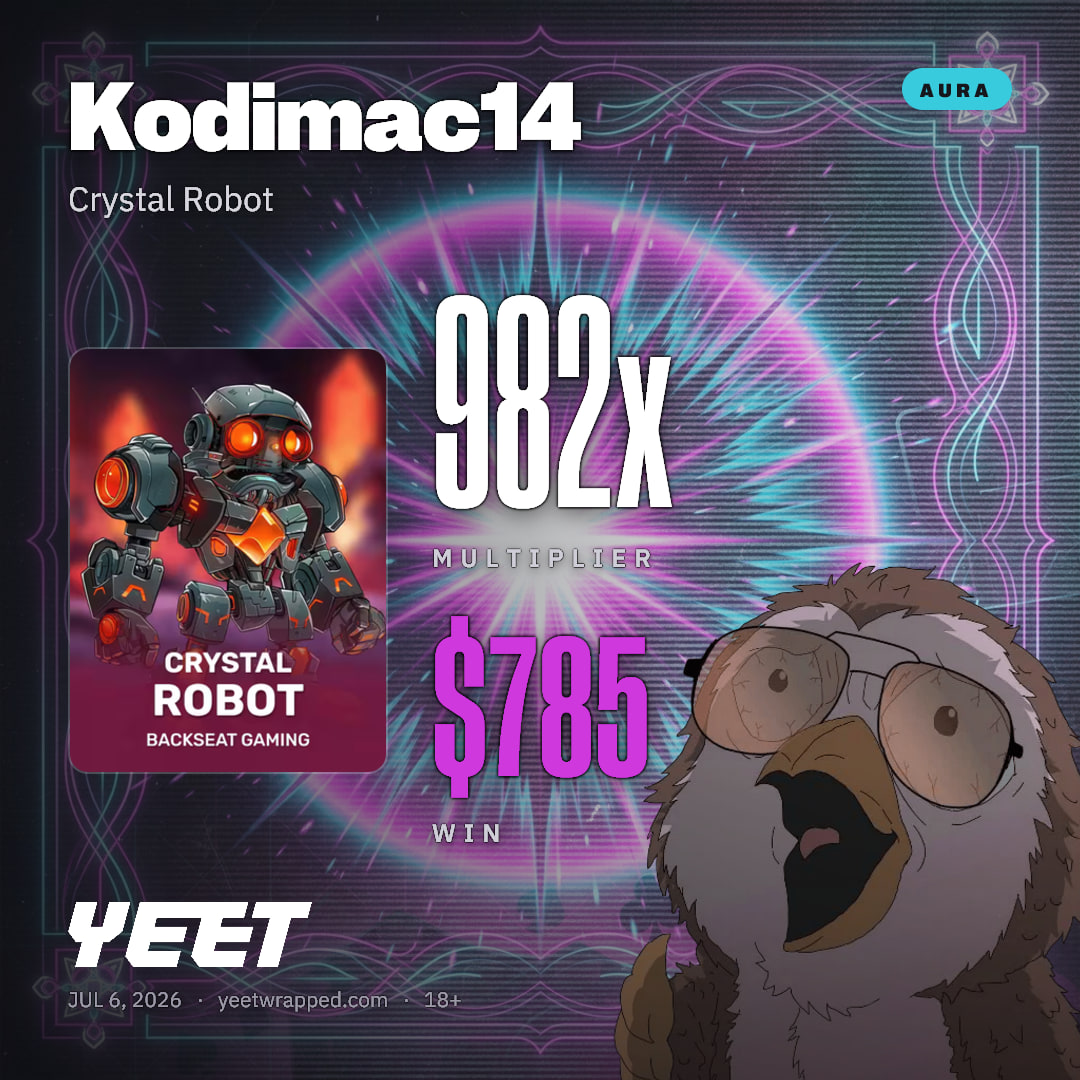Kodimac14 hit 981.6x on Crystal Robot