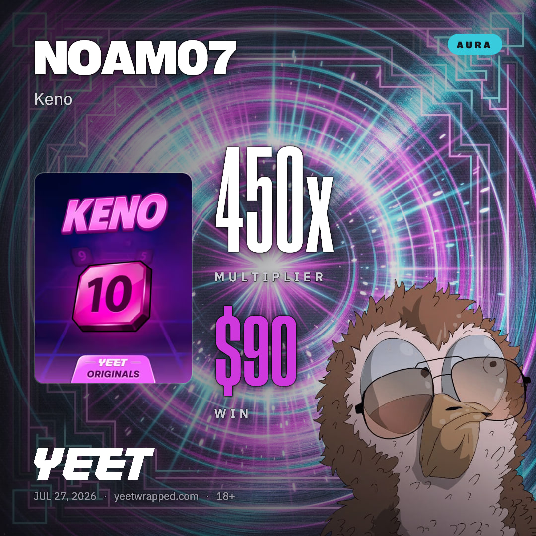 NOAM07 hit 450x on Keno