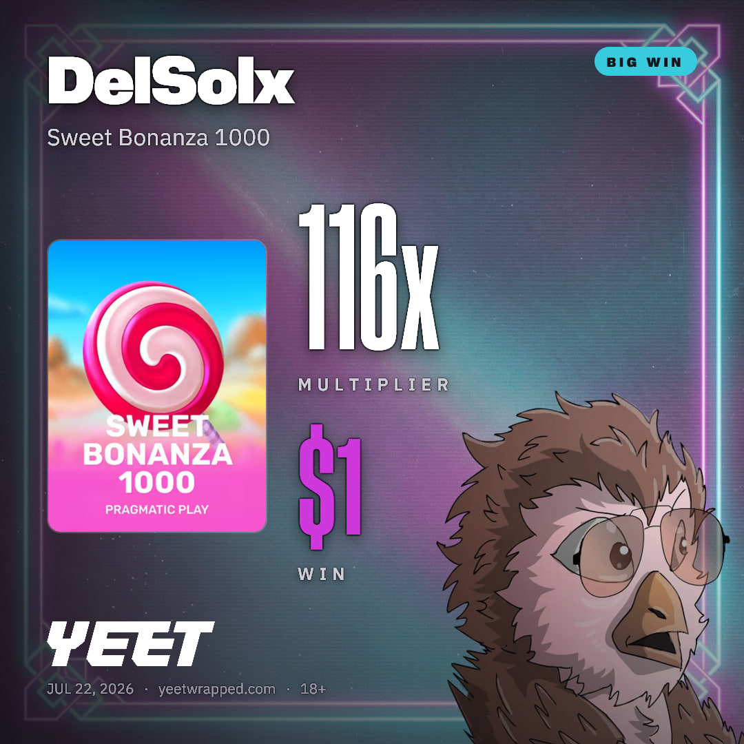 DelSolx hit 115.9x on Sweet Bonanza 1000