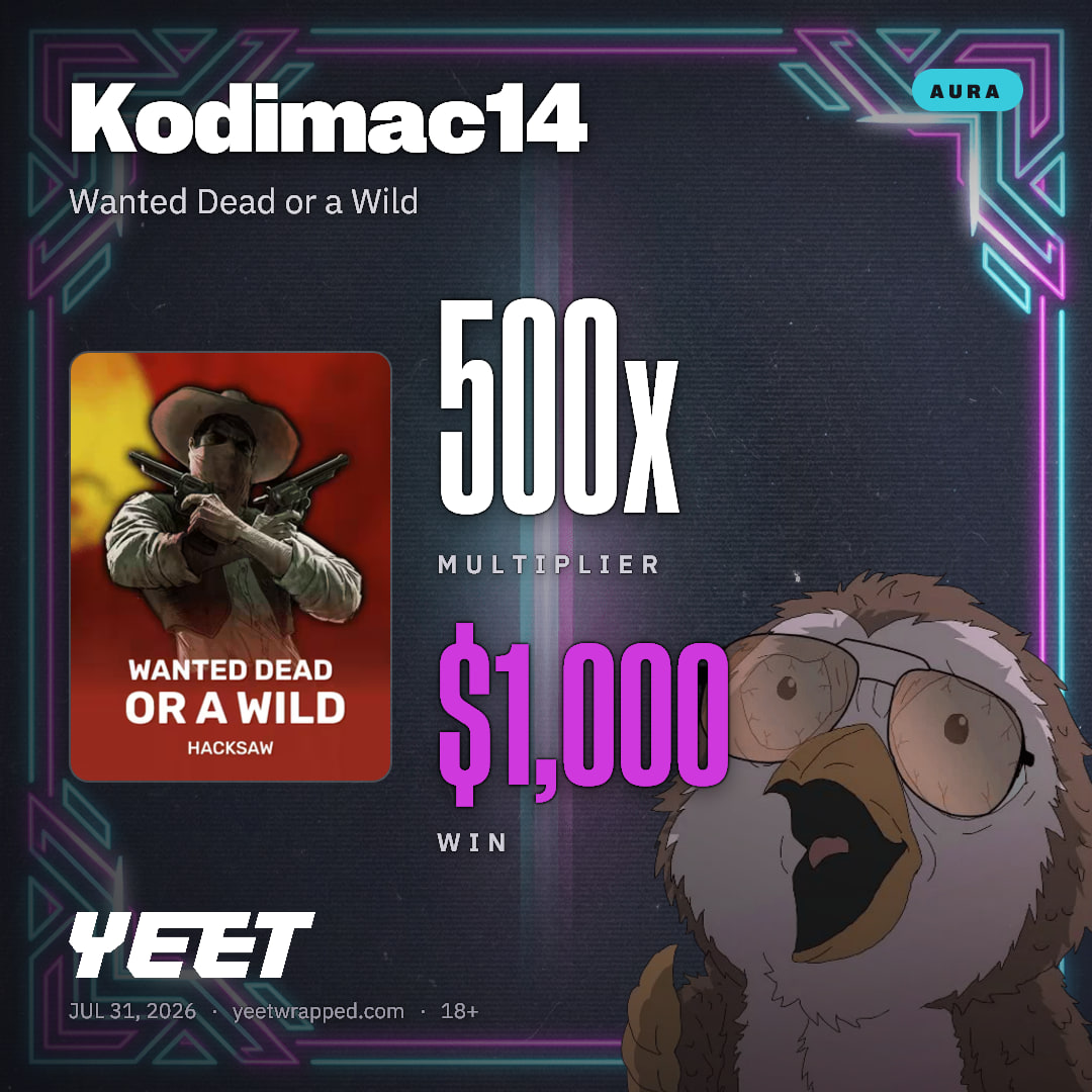Kodimac14 hit 500.1x on Wanted Dead or a Wild
