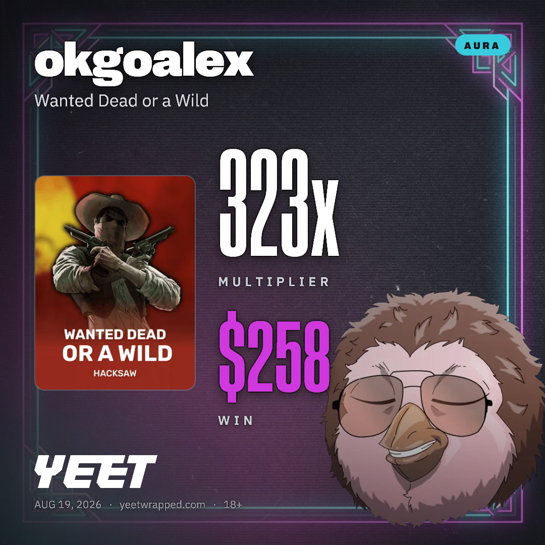 okgoalex hit 322.7x on Wanted Dead or a Wild