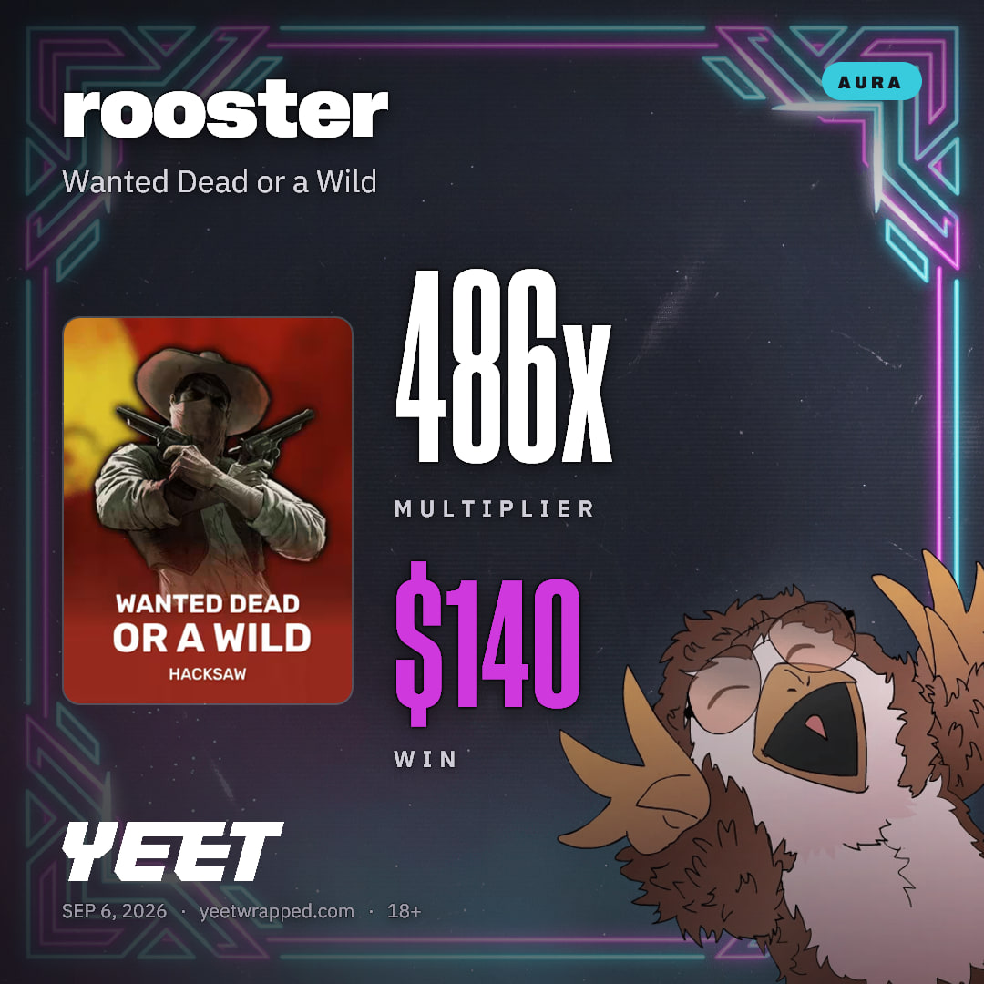 rooster hit 485.5x on Wanted Dead or a Wild