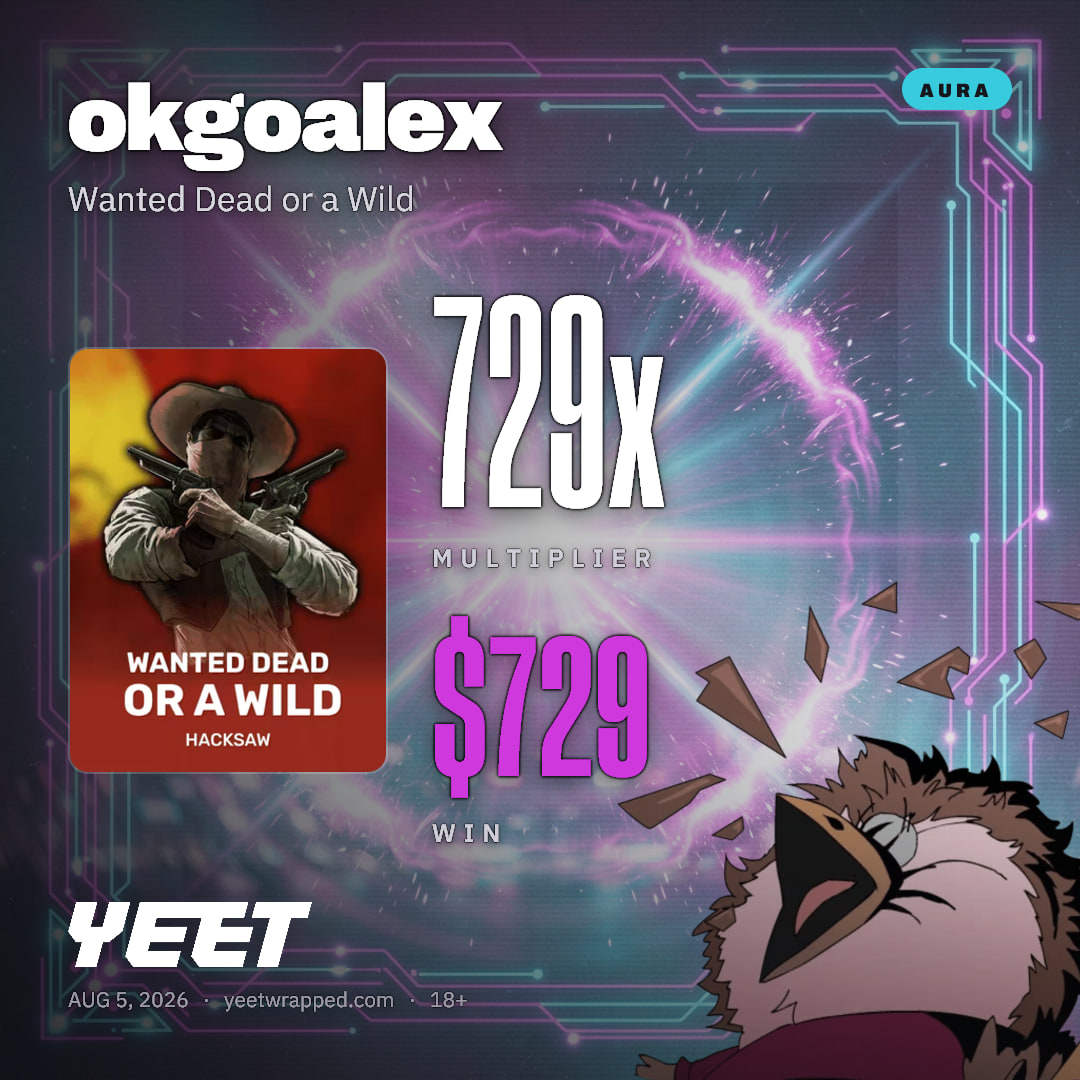 okgoalex hit 728.5x on Wanted Dead or a Wild