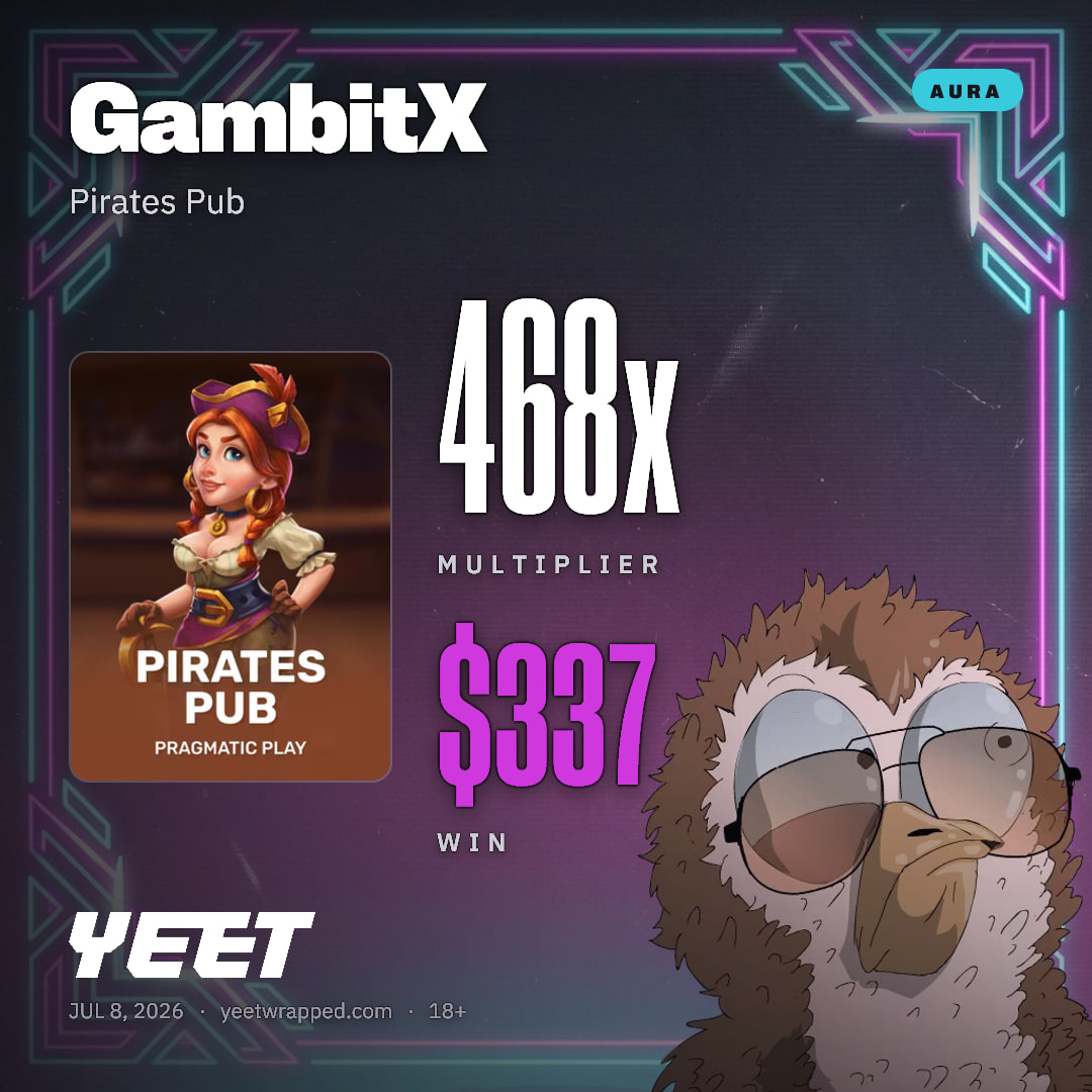 GambitX hit 467.6x on Pirates Pub