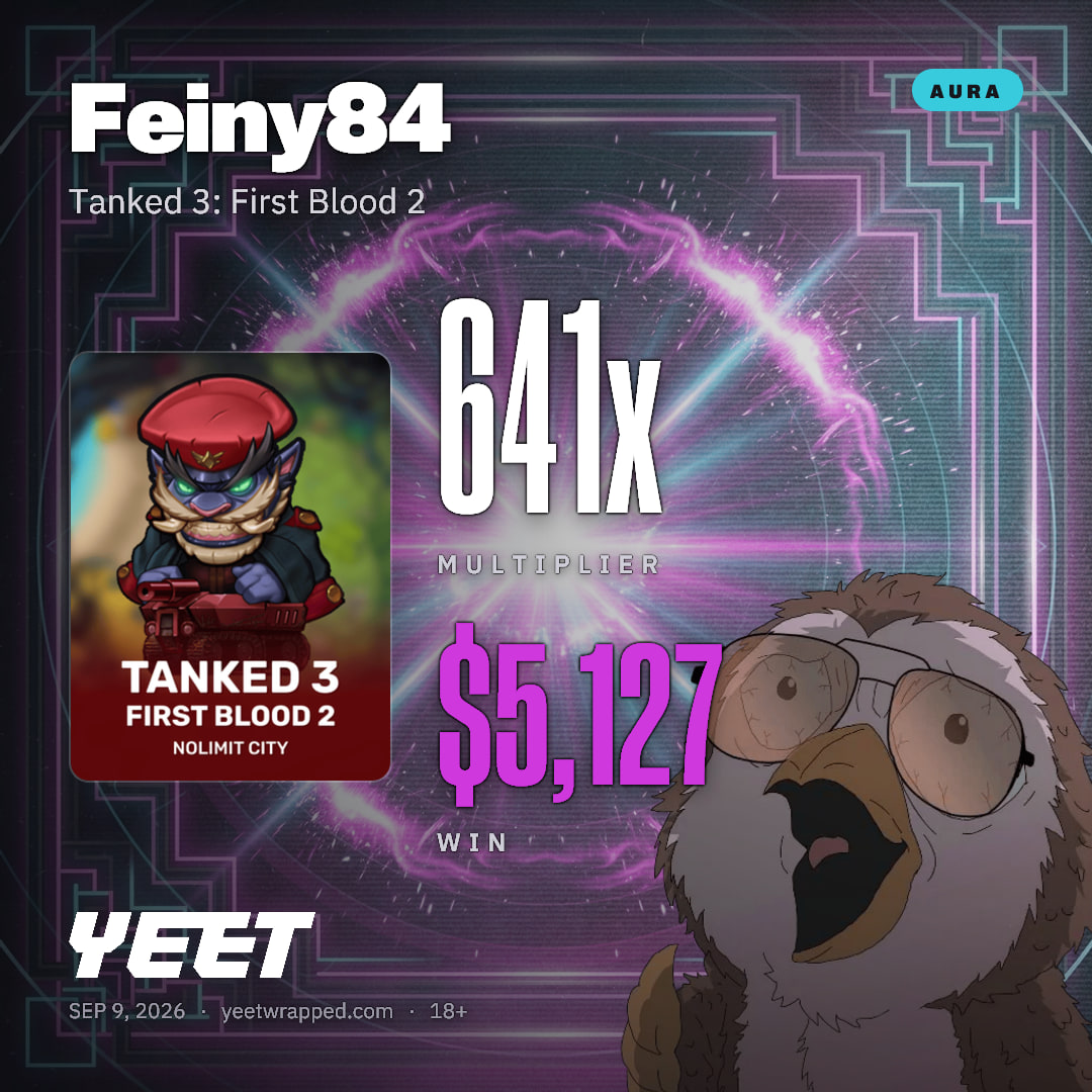 Feiny84 hit 640.9x on Tanked 3: First Blood 2