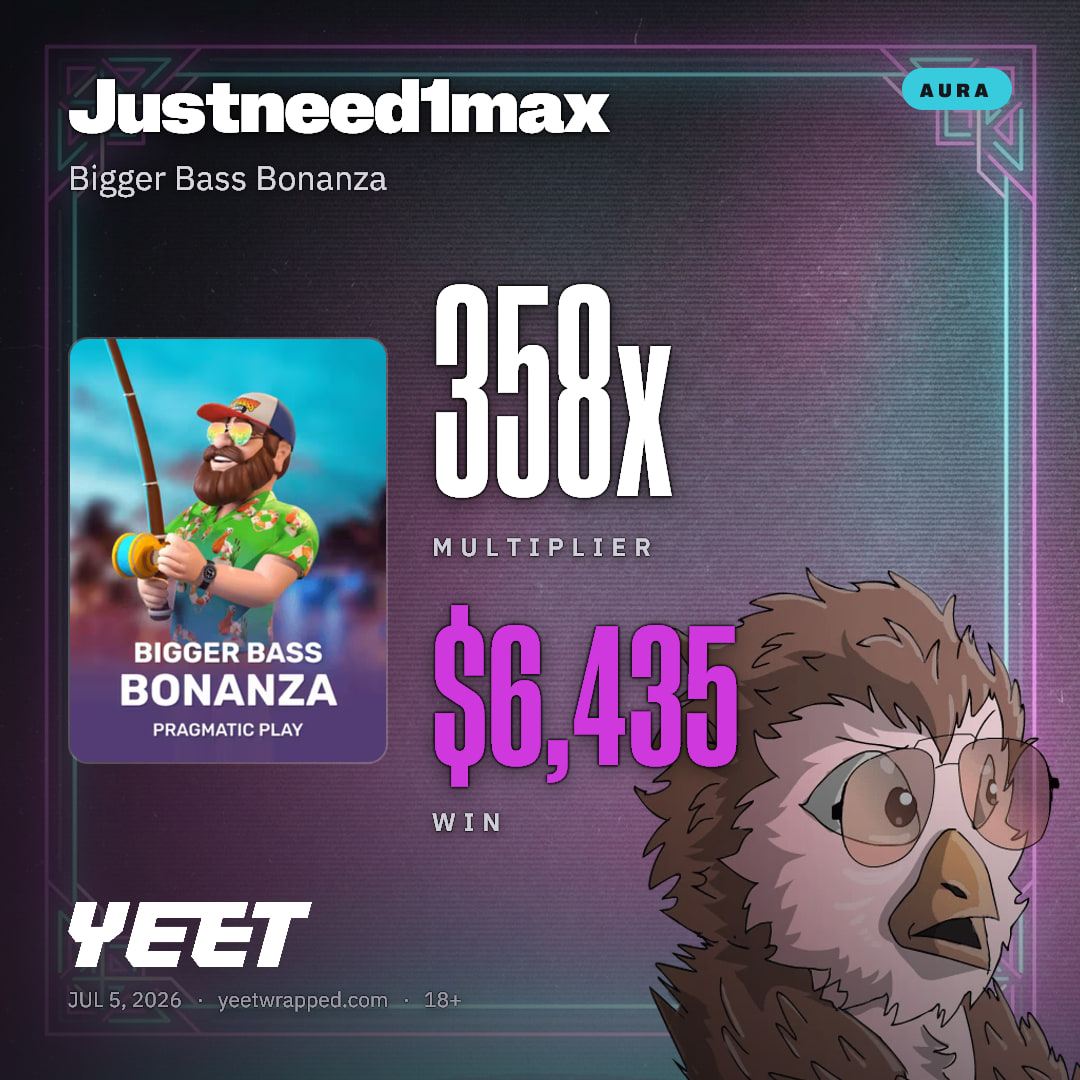 Justneed1max hit 357.5x on Bigger Bass Bonanza