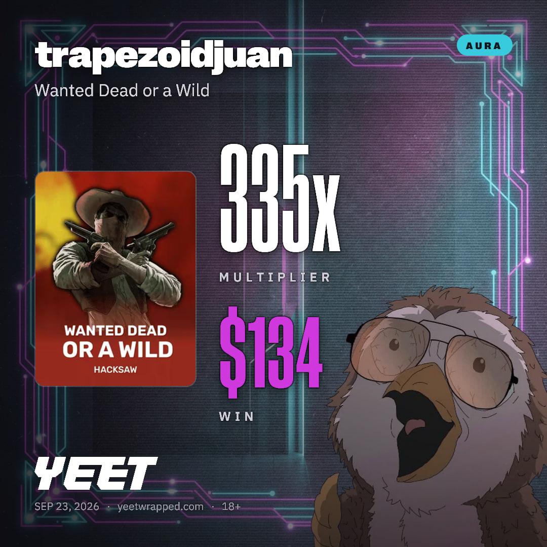 trapezoidjuan hit 335.2x on Wanted Dead or a Wild