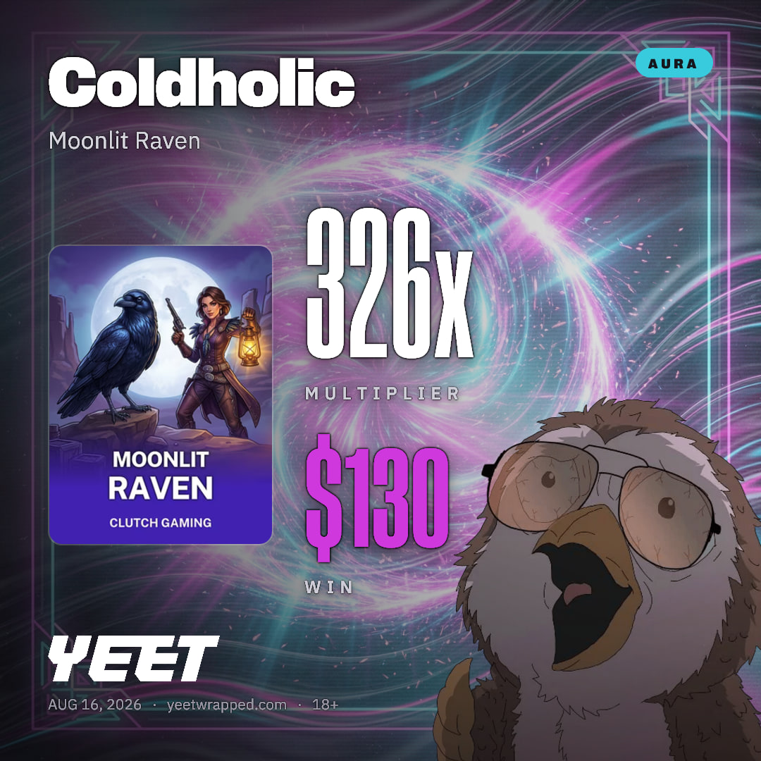 Coldholic hit 325.6x on Moonlit Raven