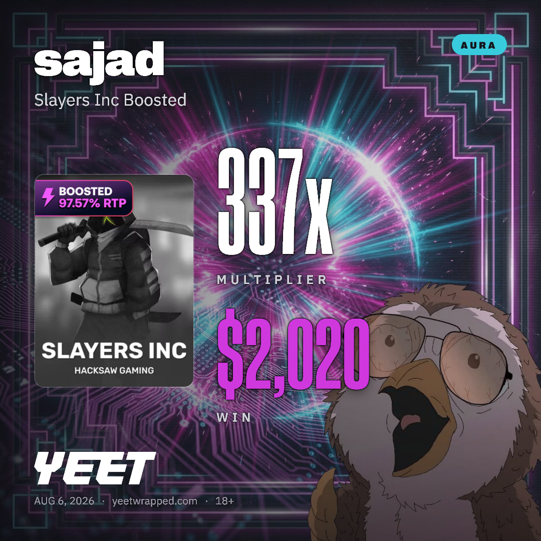 sajad hit 336.7x on Slayers Inc Boosted