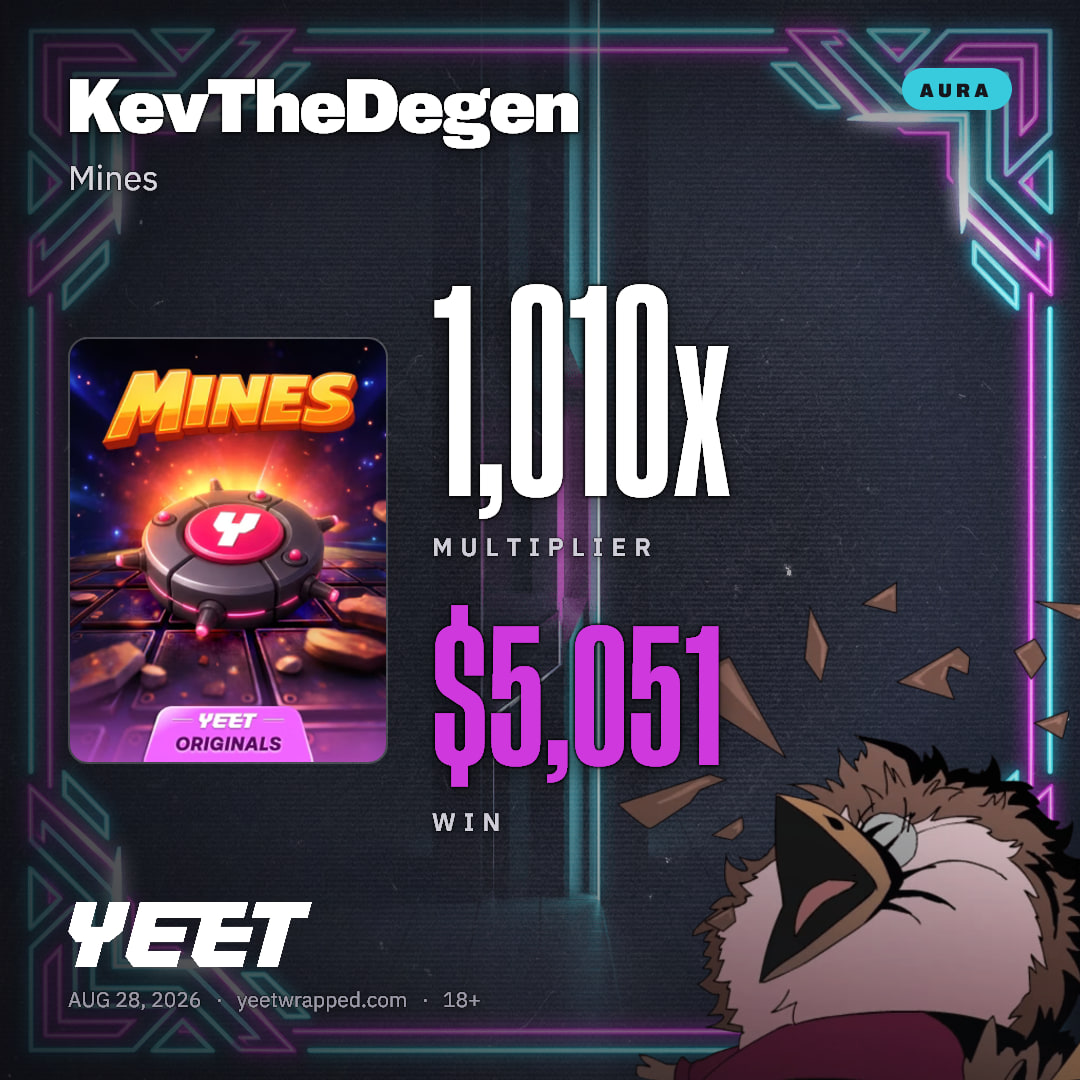 KevTheDegen hit 1,010x on Mines
