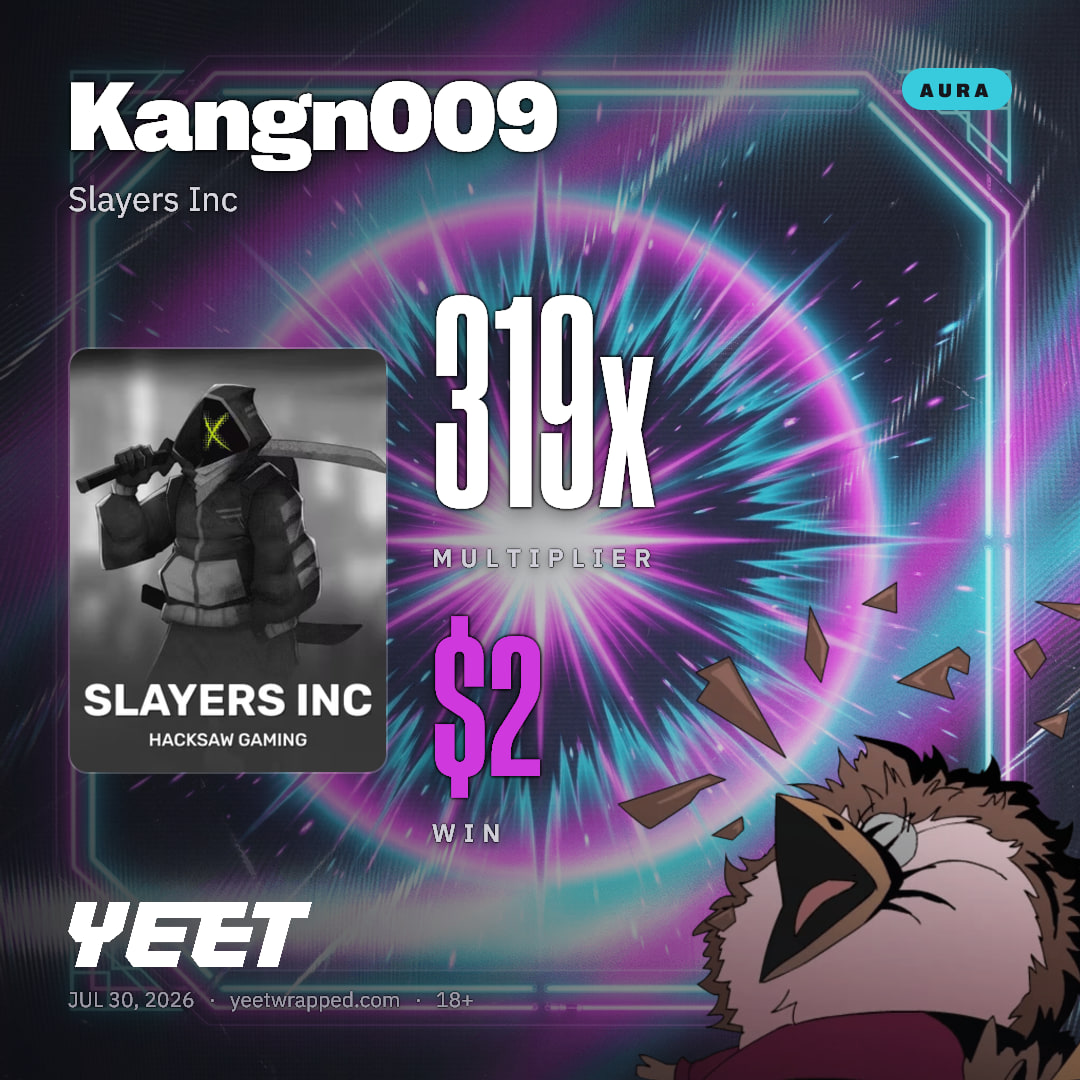 Kangn009 hit 319.3x on Slayers Inc