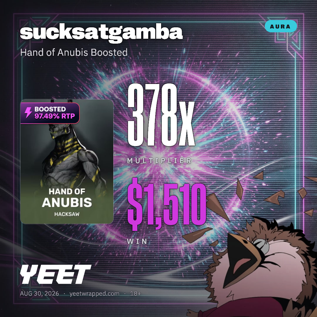 sucksatgamba hit 377.6x on Hand of Anubis Boosted