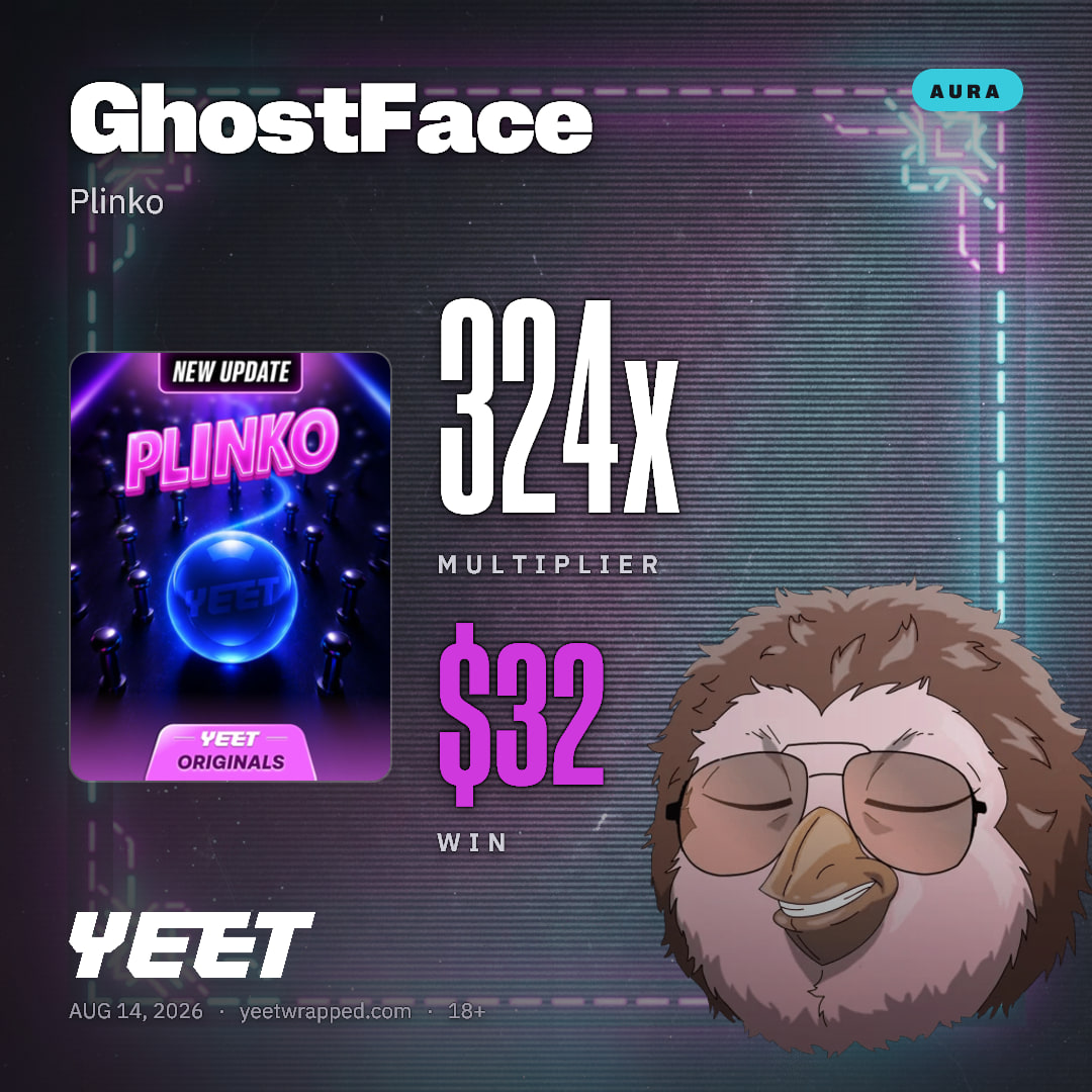 GhostFace hit 324x on Plinko