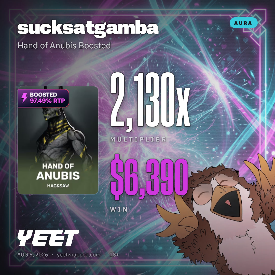 sucksatgamba hit 2,130x on Hand of Anubis Boosted