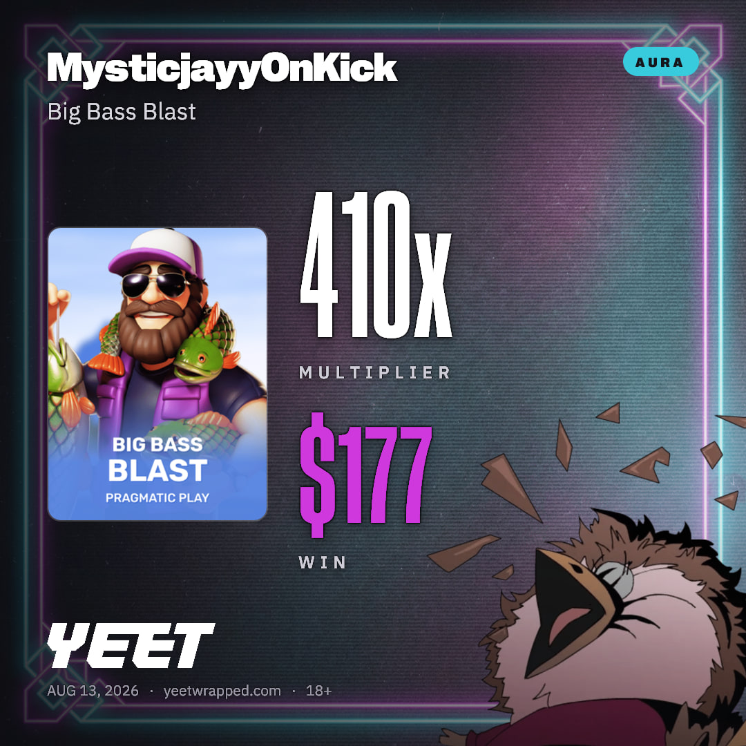 MysticjayyOnKick hit 410.4x on Big Bass Blast