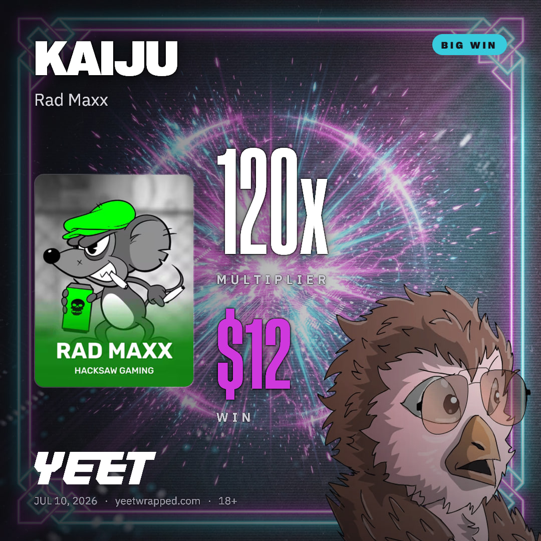 KAIJU hit 119.5x on Rad Maxx