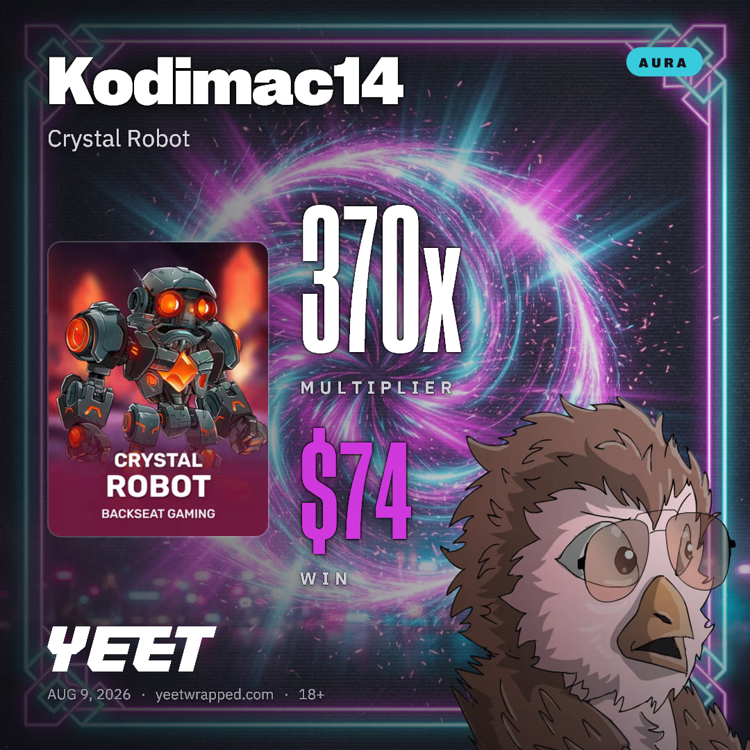 Kodimac14 hit 369.6x on Crystal Robot