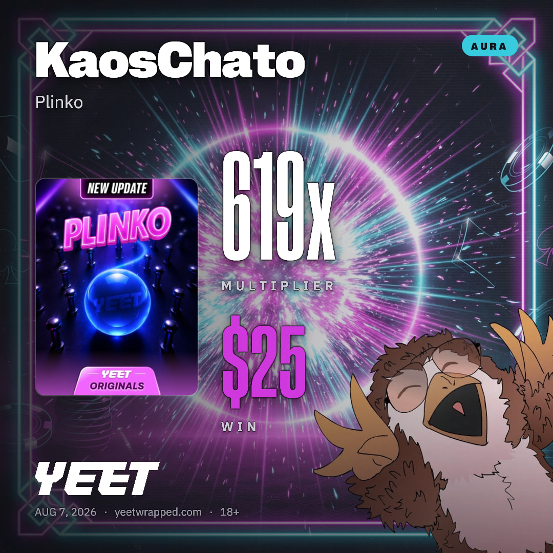 KaosChato hit 619x on Plinko