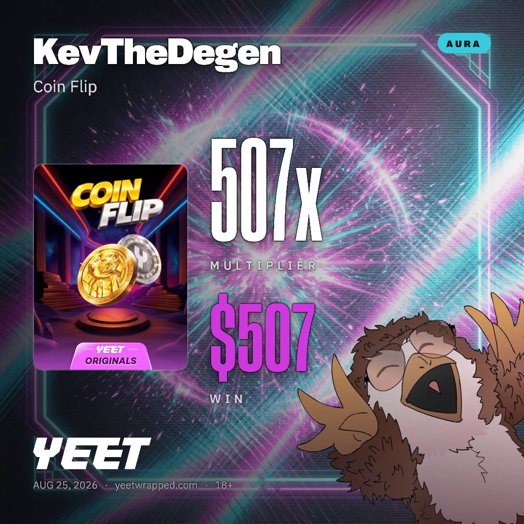 KevTheDegen hit 506.9x on Coin Flip