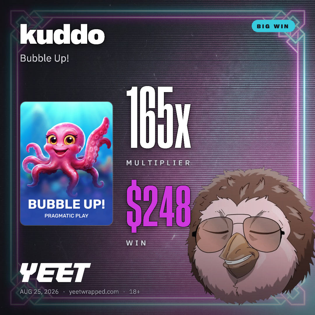 kuddo hit 165.3x on Bubble Up!