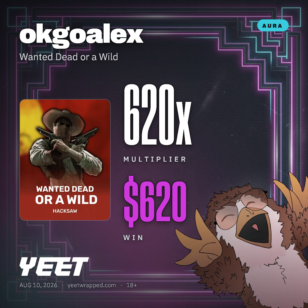 okgoalex hit 619.5x on Wanted Dead or a Wild