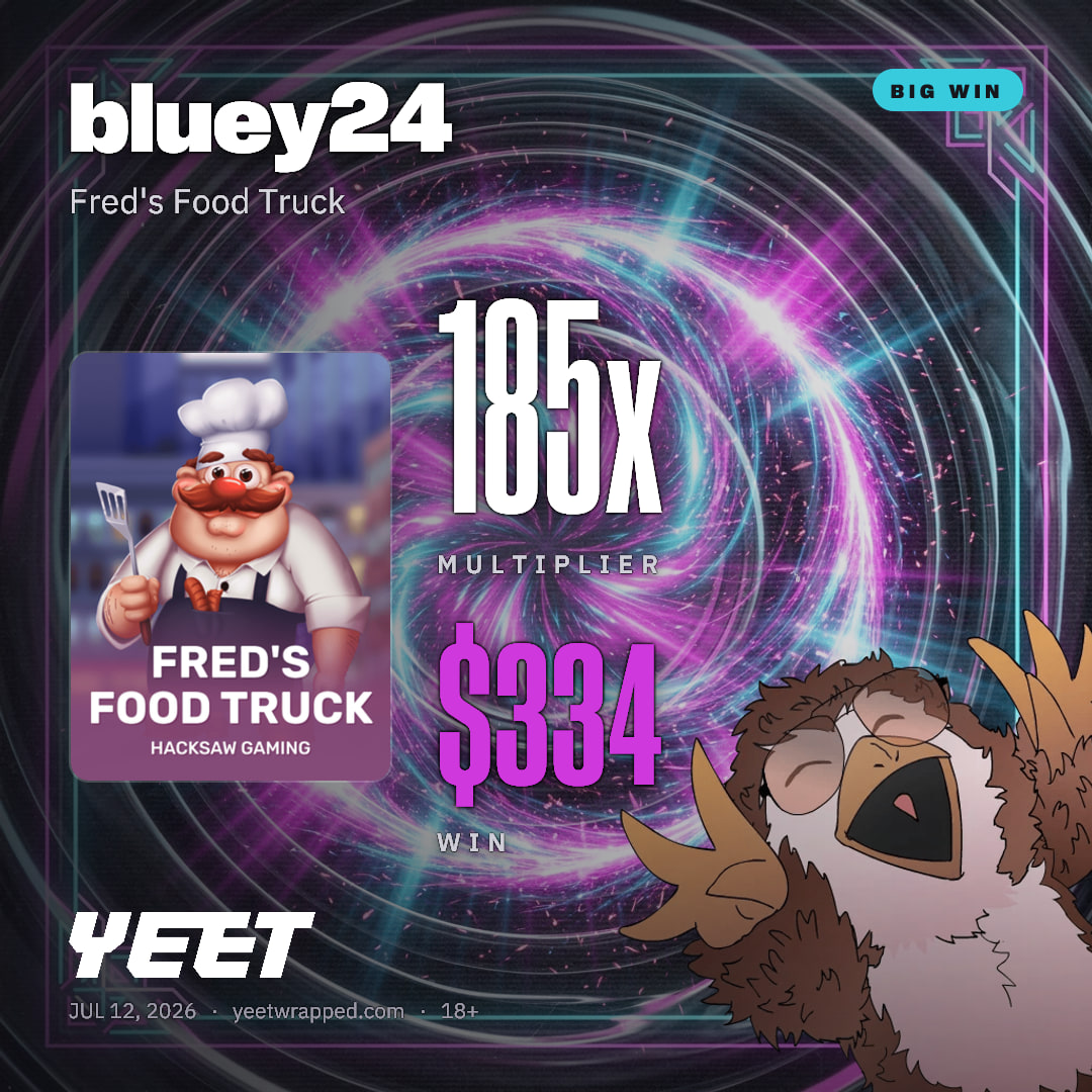 bluey24 hit 185.4x on Fred's Food Truck