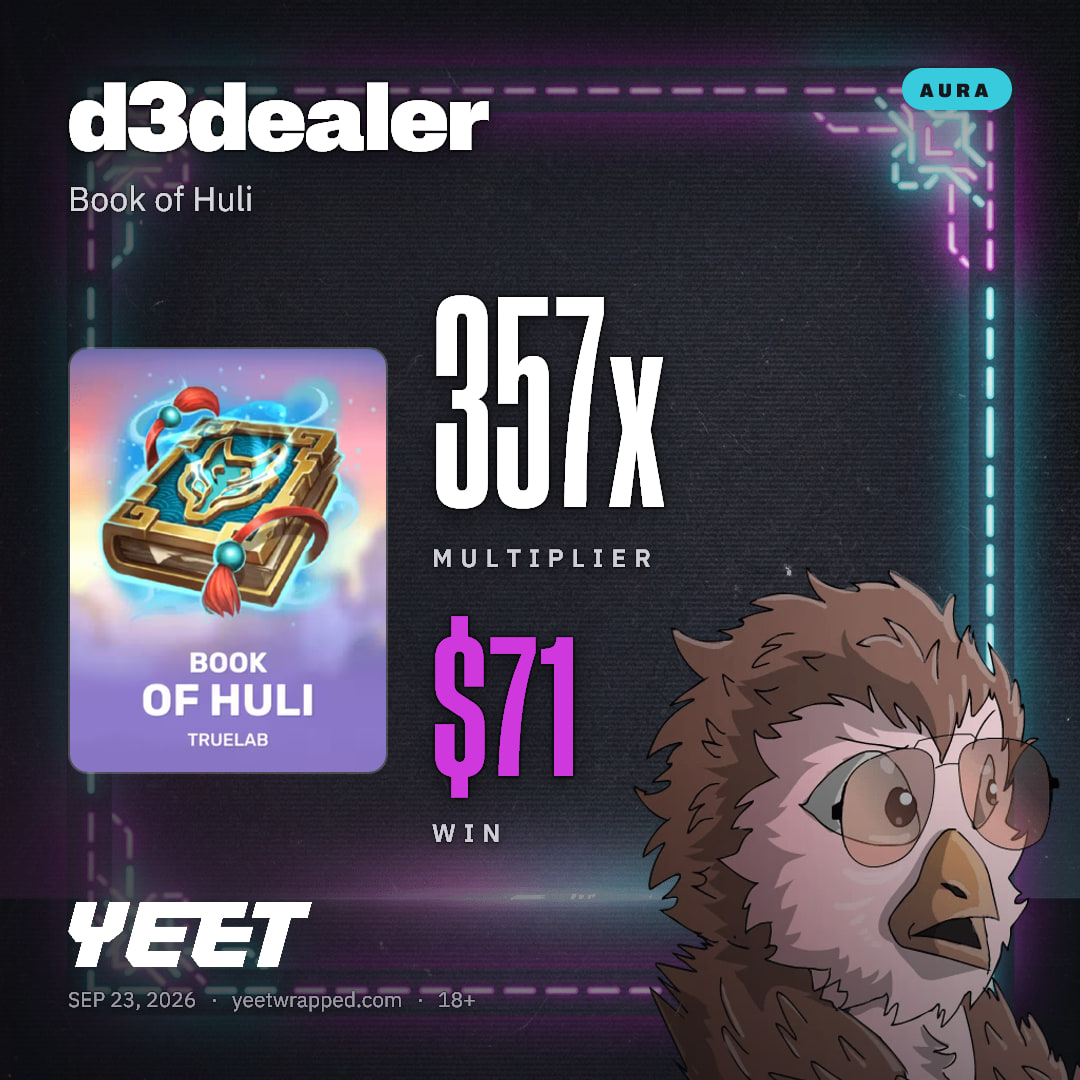 d3dealer hit 357x on Book of Huli