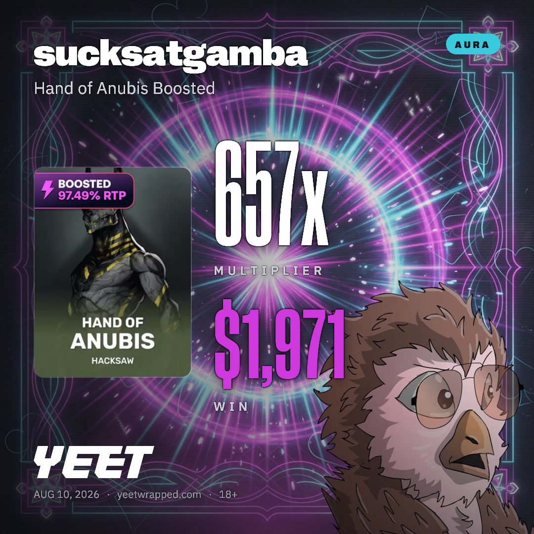 sucksatgamba hit 656.9x on Hand of Anubis Boosted