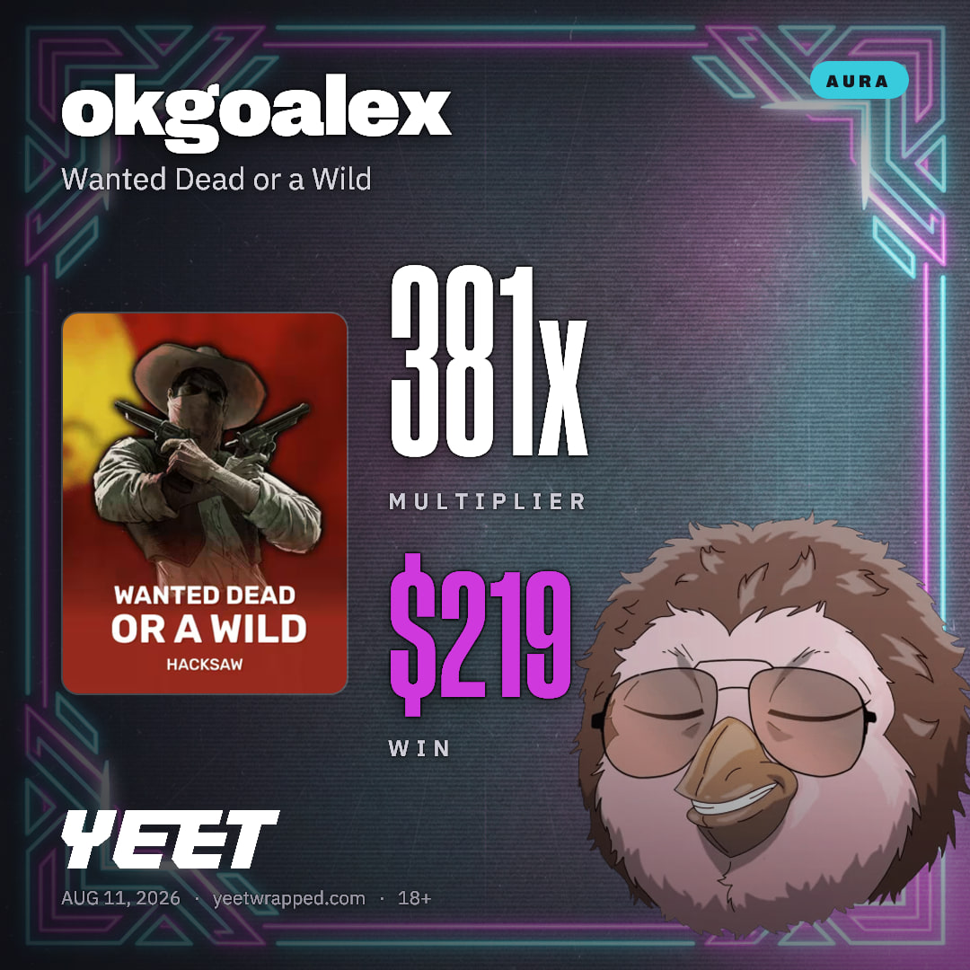 okgoalex hit 381.3x on Wanted Dead or a Wild