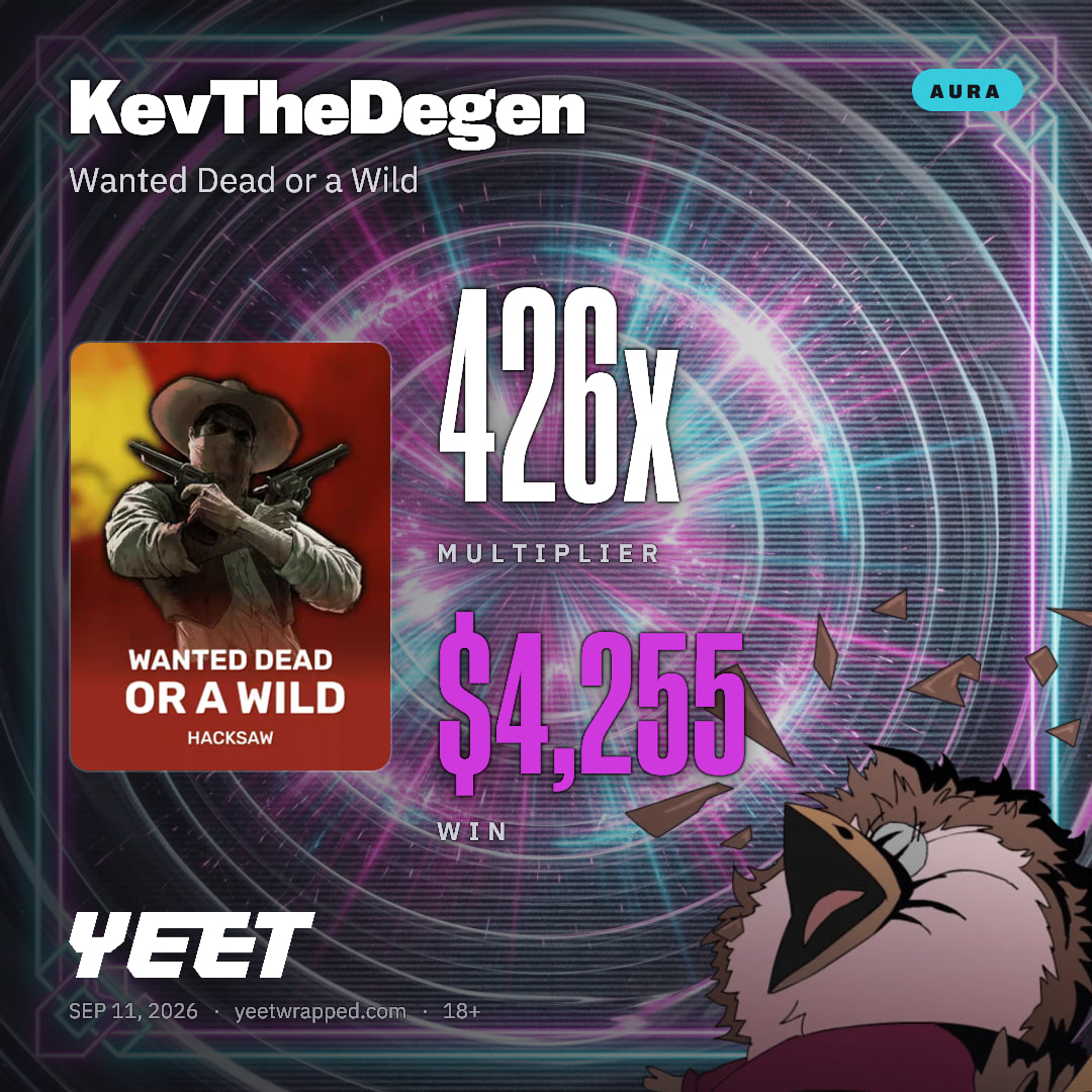 KevTheDegen hit 425.5x on Wanted Dead or a Wild