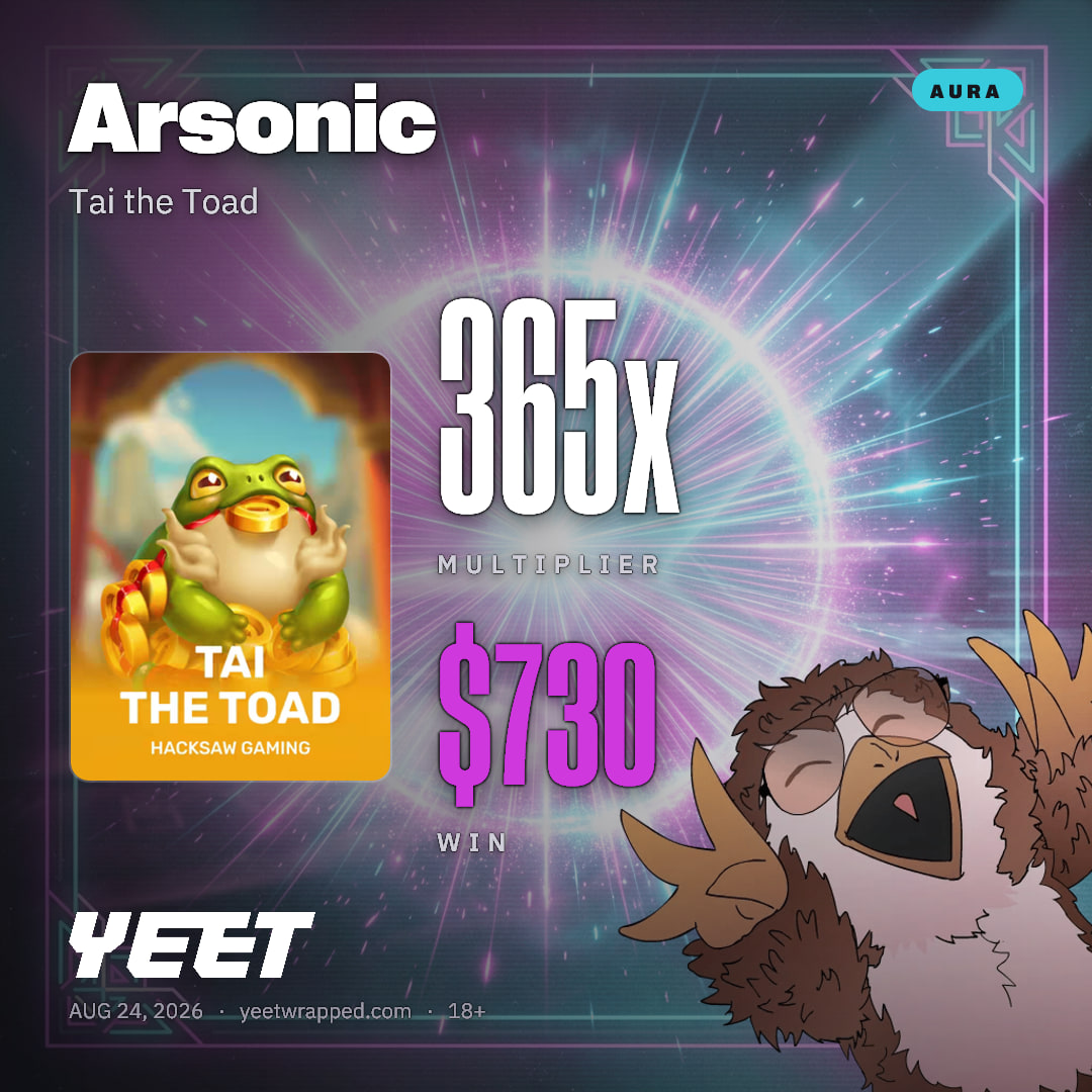 Arsonic hit 365.1x on Tai the Toad
