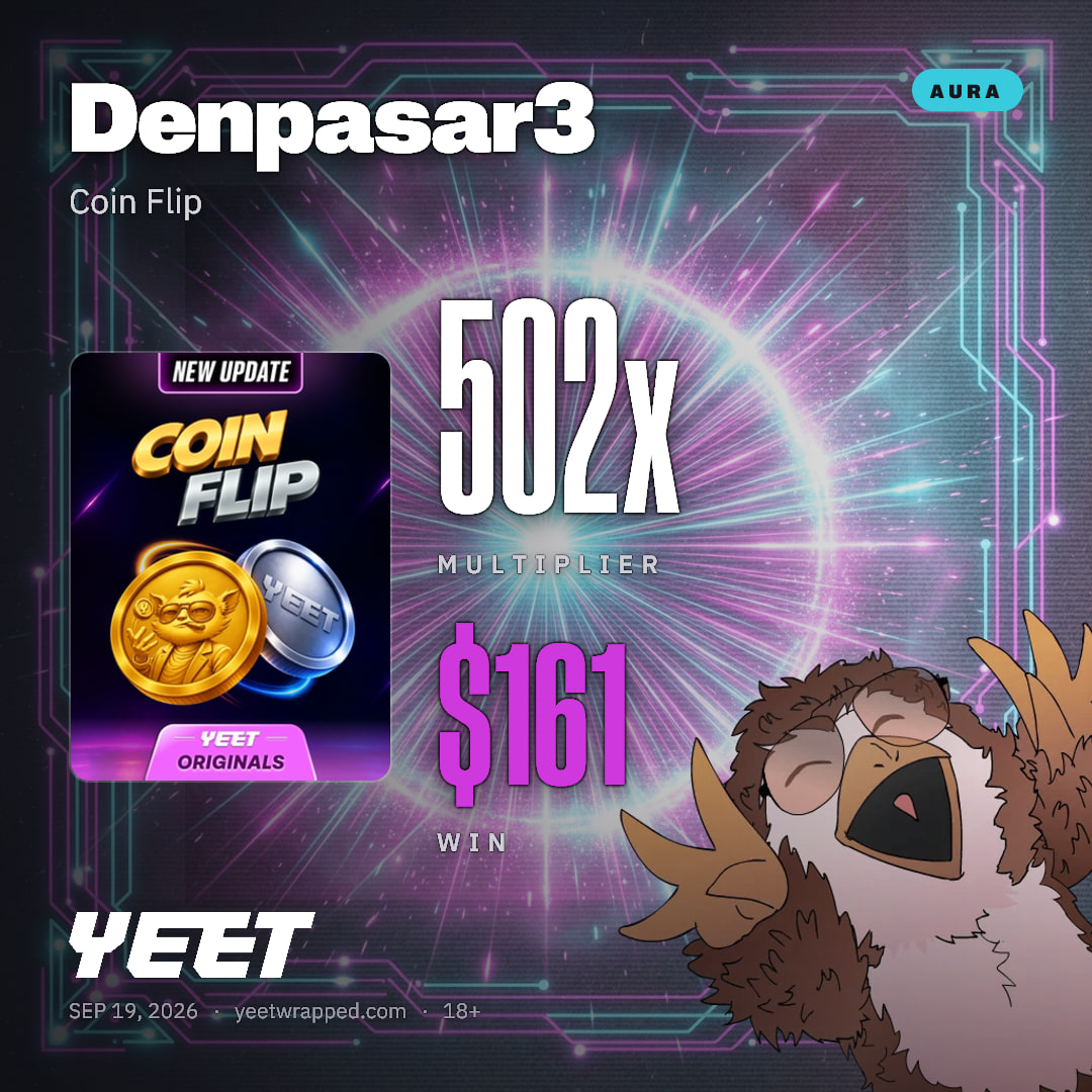 Denpasar3 hit 501.8x on Coin Flip
