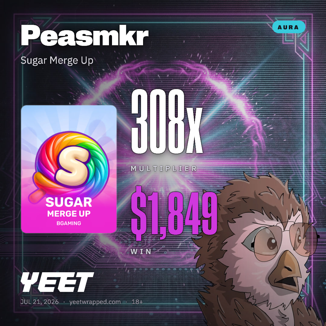Peasmkr hit 308.2x on Sugar Merge Up