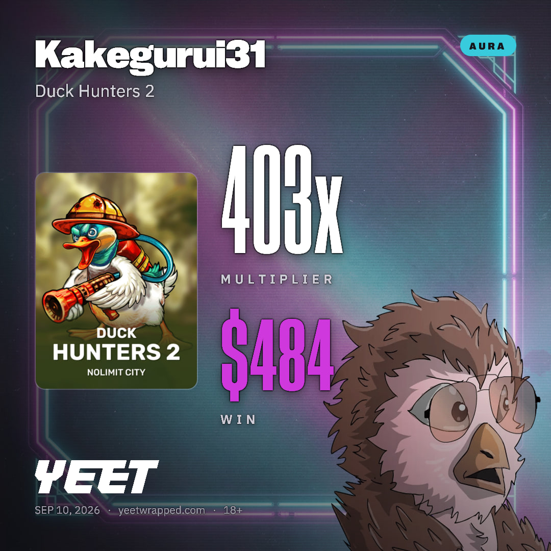 Kakegurui31 hit 403.2x on Duck Hunters 2