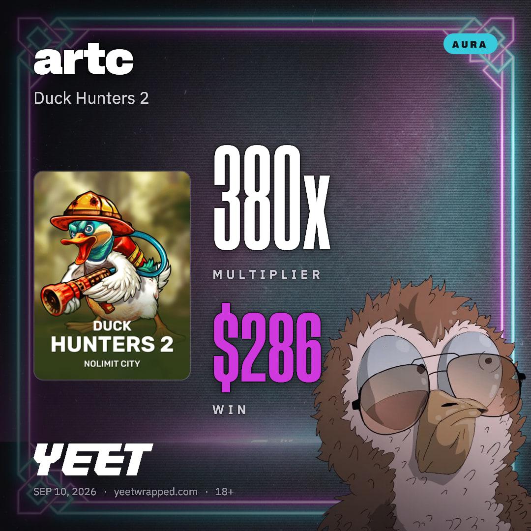 artc hit 379.8x on Duck Hunters 2