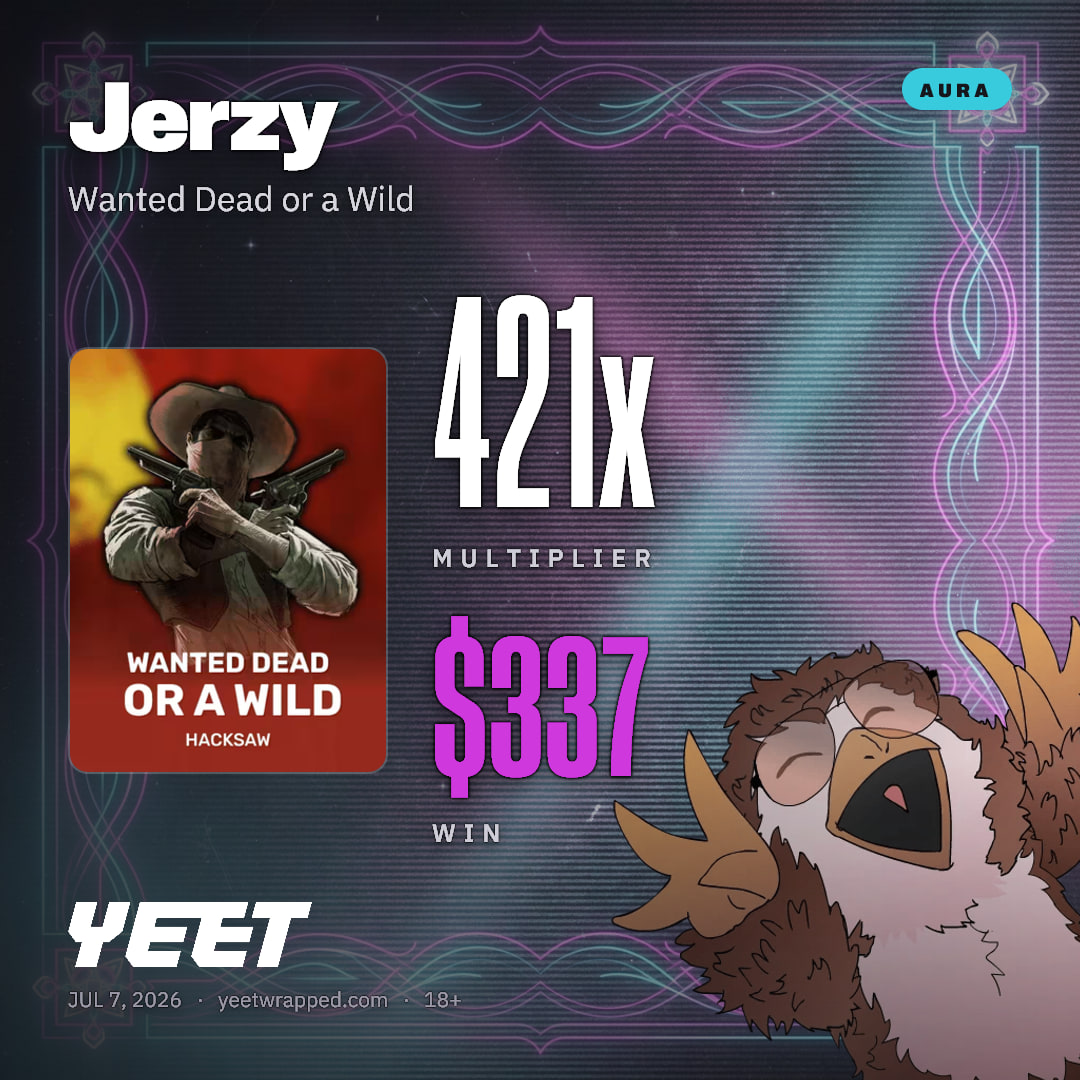 Jerzy hit 421.3x on Wanted Dead or a Wild