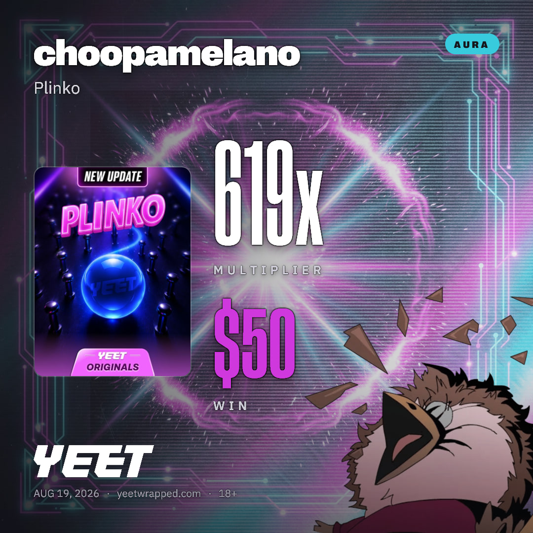 choopamelano hit 619x on Plinko