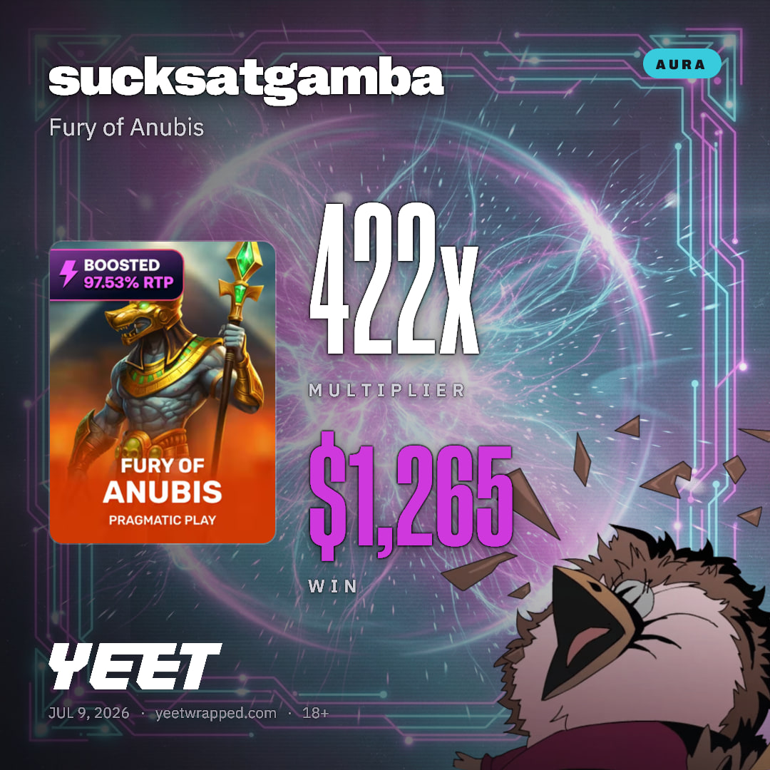 sucksatgamba hit 421.6x on Fury of Anubis