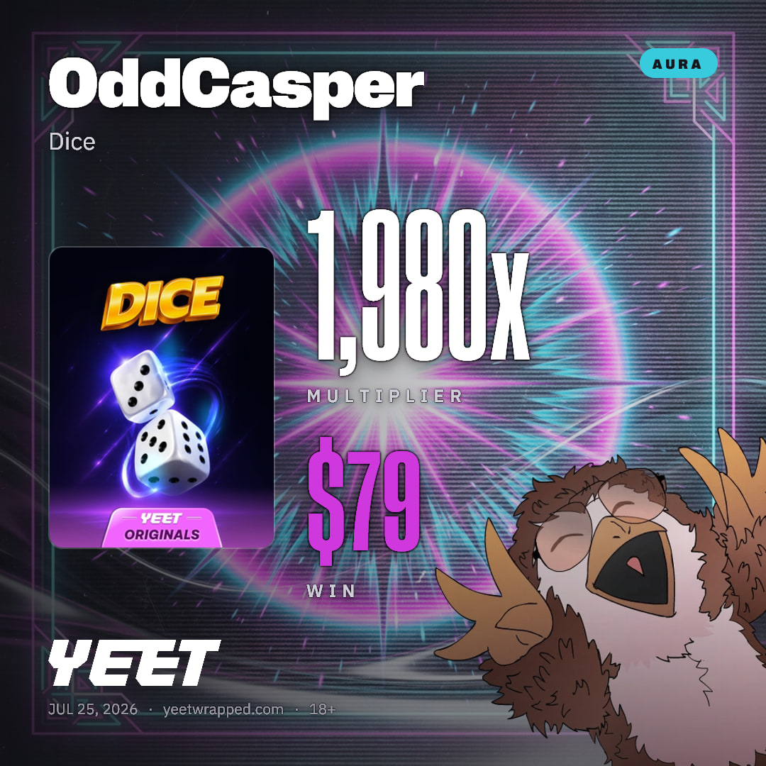 OddCasper hit 1,980x on Dice
