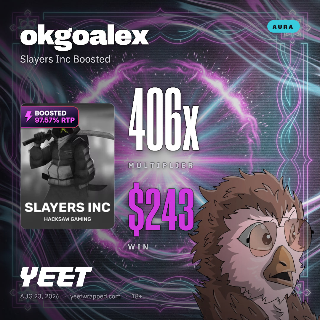 okgoalex hit 405.6x on Slayers Inc Boosted