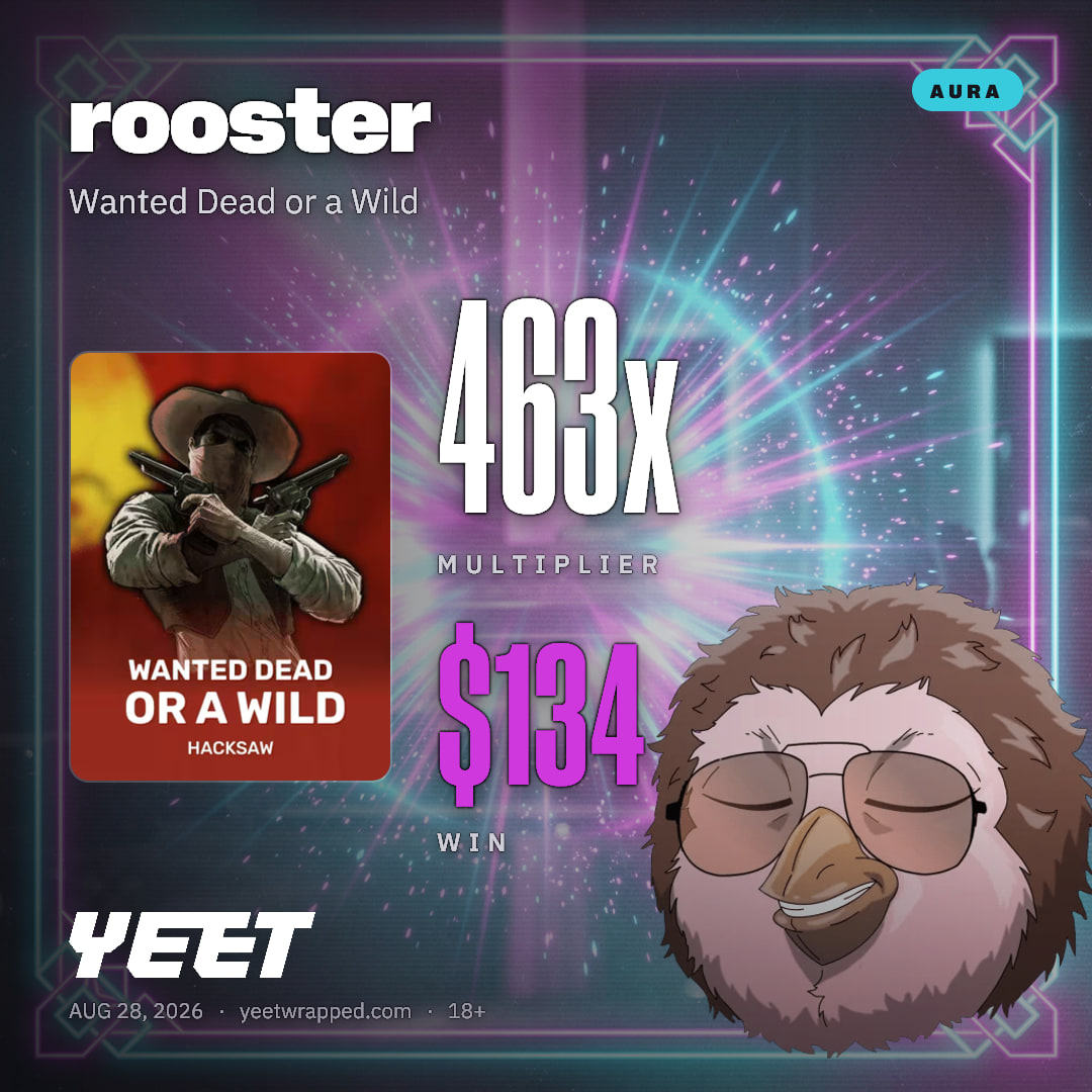 rooster hit 462.5x on Wanted Dead or a Wild